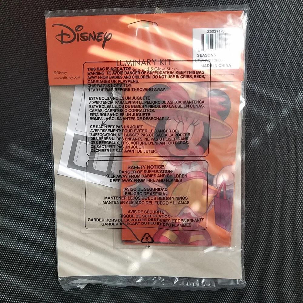 Disney Mickey Mouse Luminary Bag Kit Halloween Party Decorations Glow Minnie